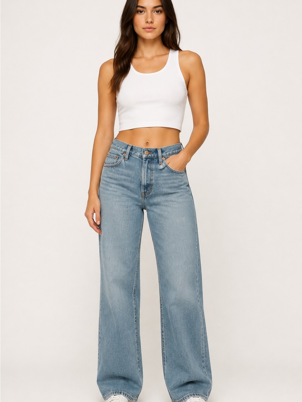 Madewell Wide-Leg Jeans Coastal Blue Size 25